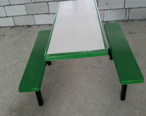 四人長條玻璃鋼餐（cān）桌