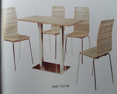 4人分體曲（qǔ）木椅防火板（bǎn）餐桌 (3)