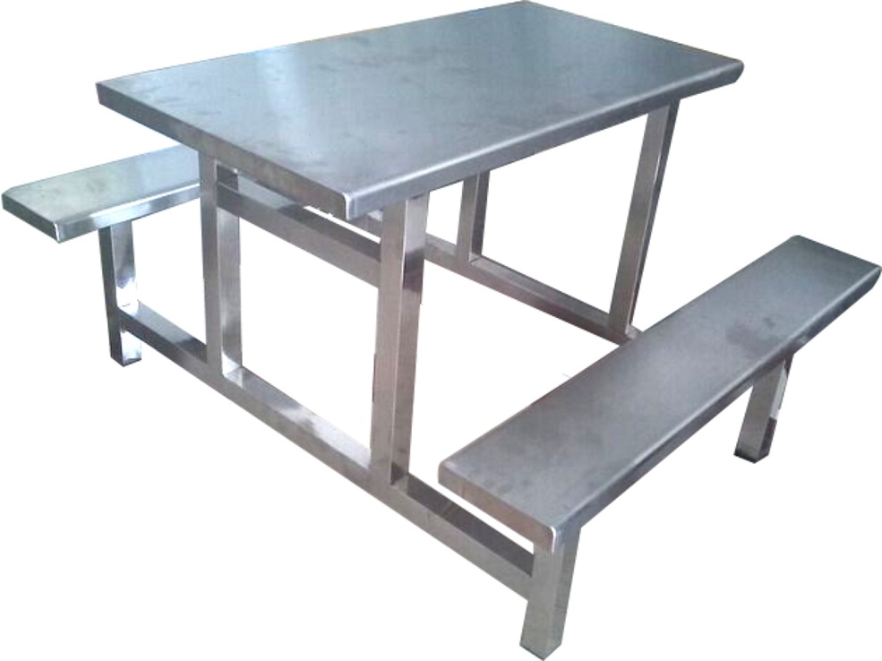 4人長條不鏽鋼（gāng）餐桌